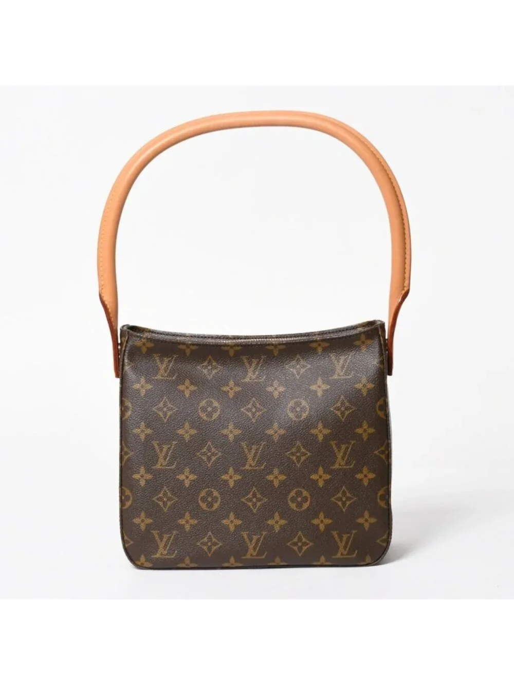 Louis Vuitton Looping MM Bag Monogram Leather Brown Gold